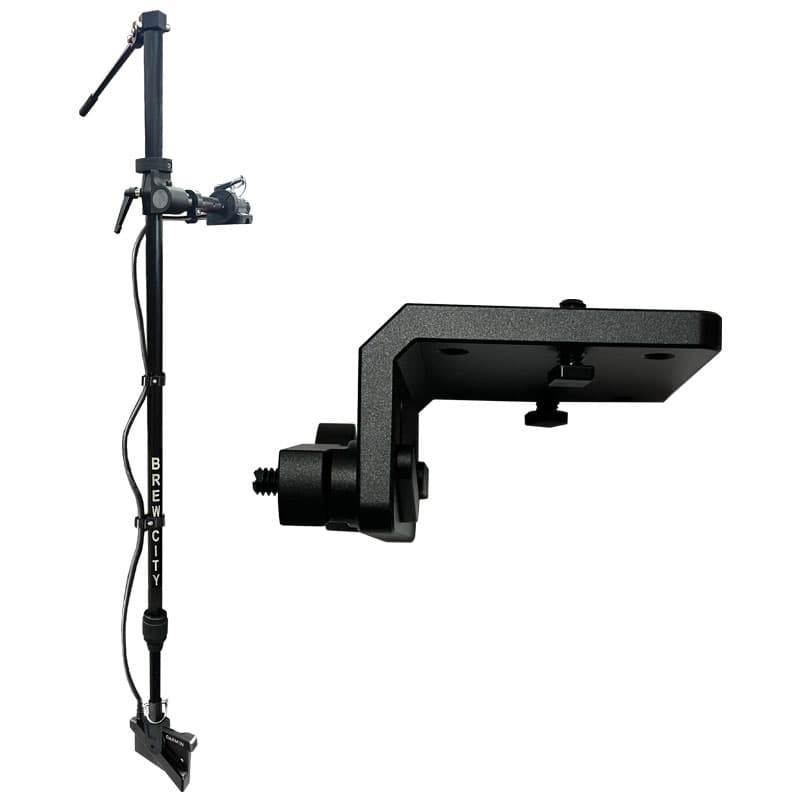 CT-360 Pole (48” - 72” L) with Tilt Handle, Base, and 90° Sport Track Mount