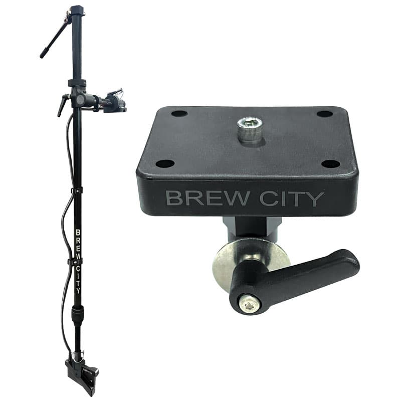 CT-360 Pole (48” - 72” L) with Tilt Handle, Base, and Rod Holder Mount