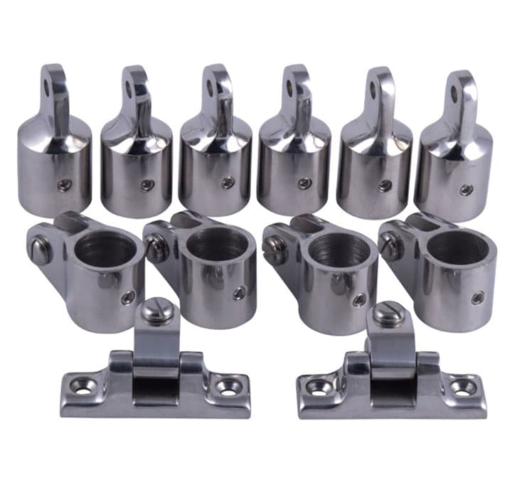 Bimini Top Stainless Steel Fittings Upgrade - 3 Bow