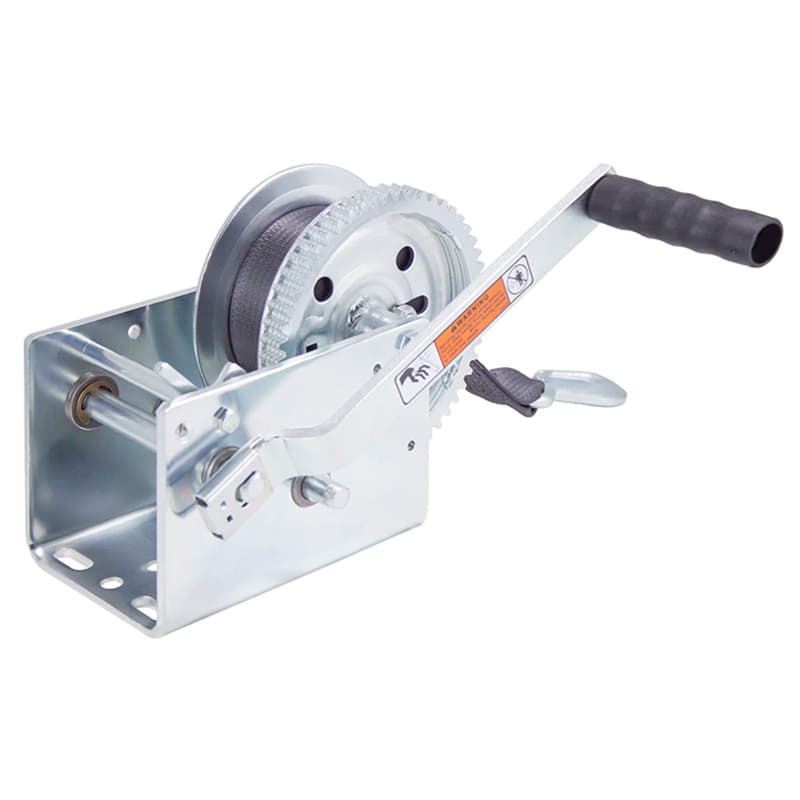 Two Speed Trailer Winch with 25’ Strap (2,500 lbs Capacity)