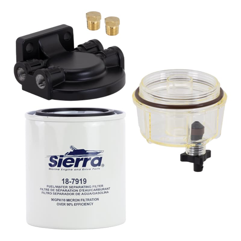 Fuel Water Separator Kit with AquaVue™ Collection Bowl (1/4” Aluminum)