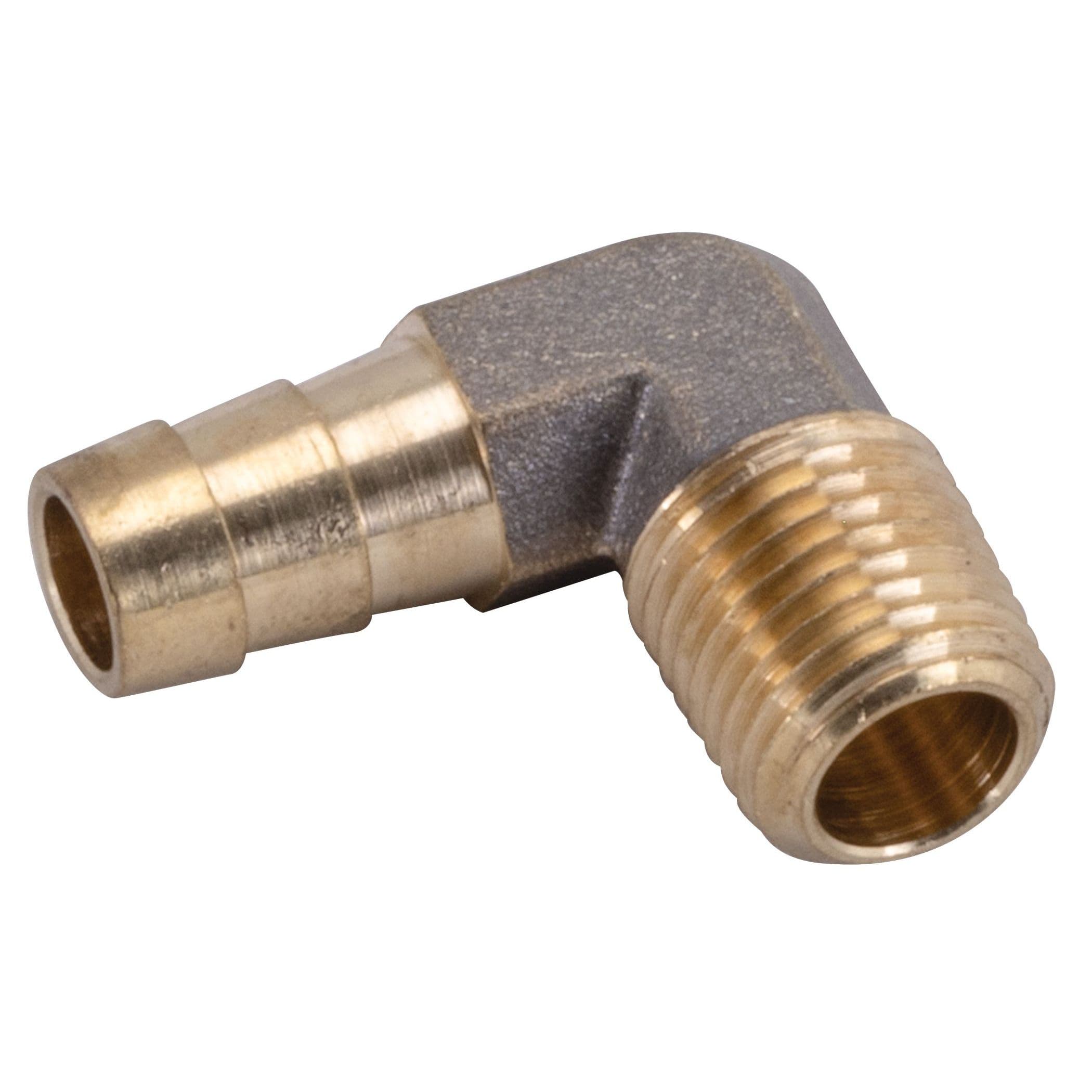 90° Hose Barb (3/8” Barb, 1/4” NPT)