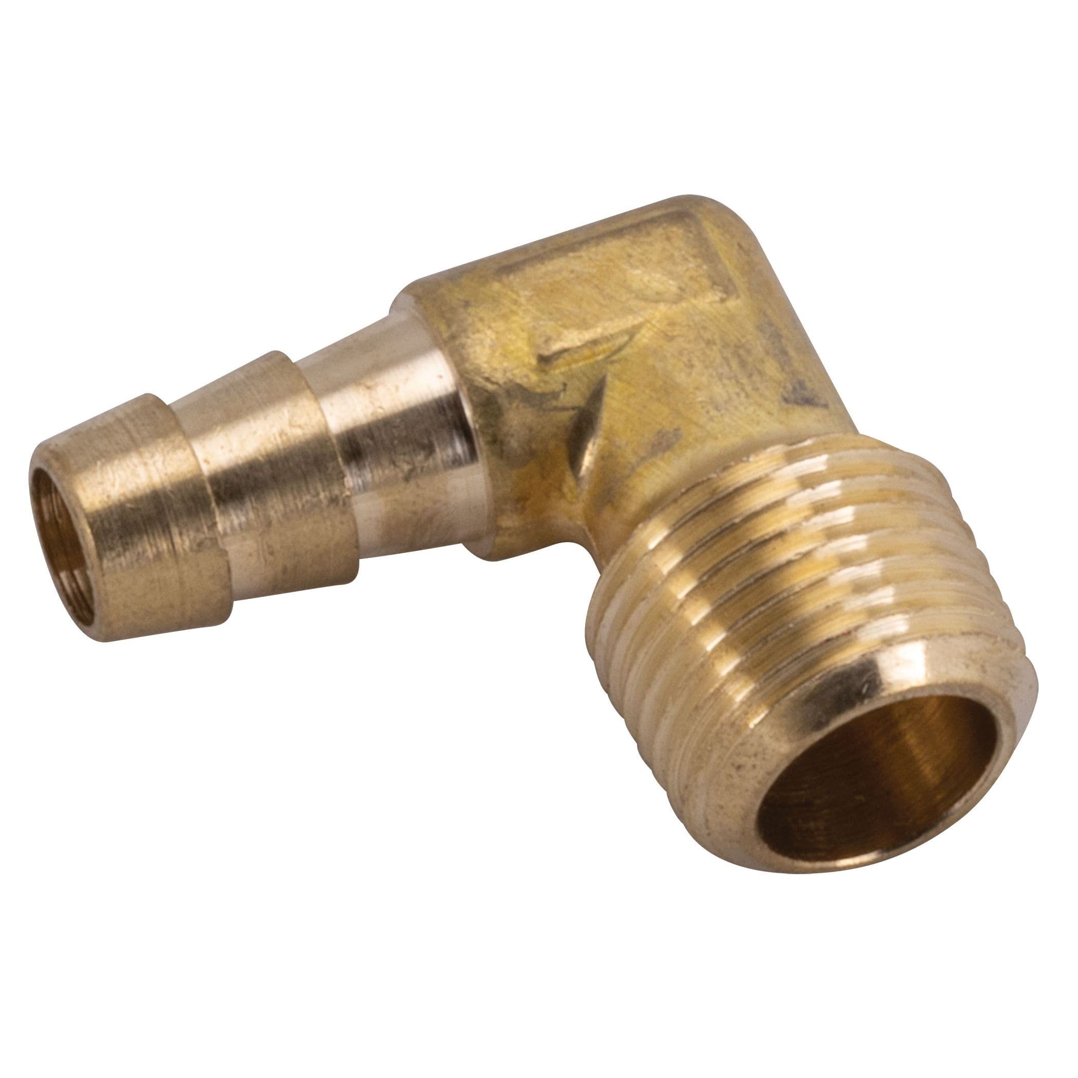 90° Hose Barb (3/8” Barb, 3/8” NPT)