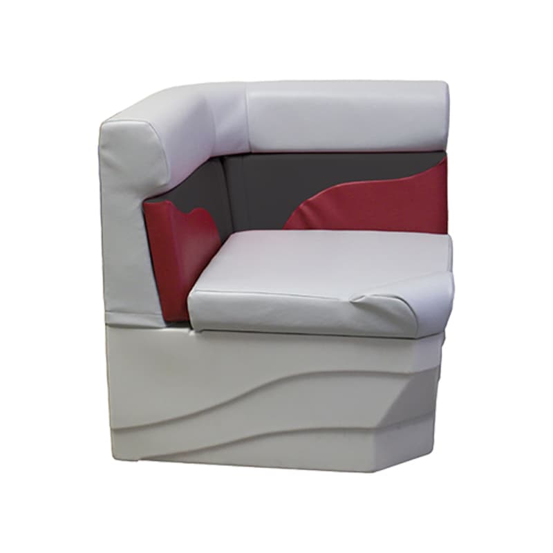 Designer Series 27” Corner (Gray with Charcoal/Burgundy Accents)