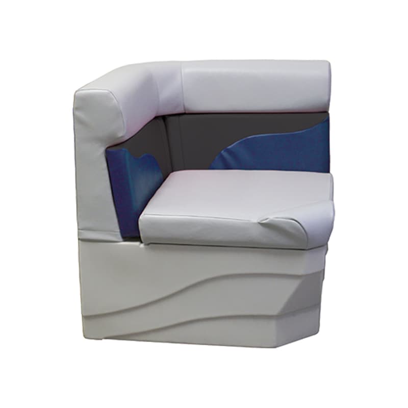 Designer Series 27” Corner (Gray with Charcoal/Blue Accents)