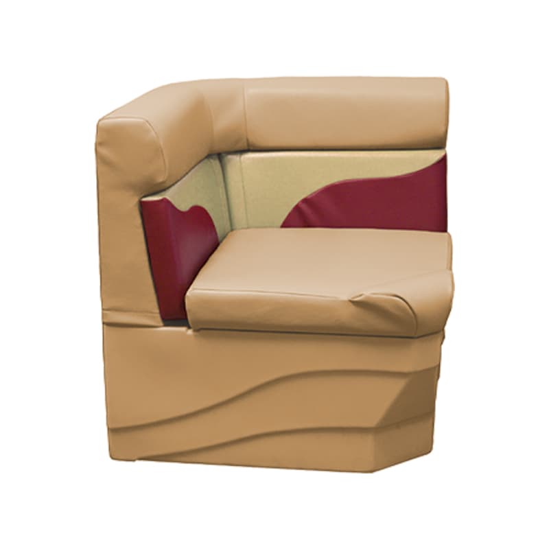 Designer Series 27” Corner (Tan with Sand/Burgundy Accents)
