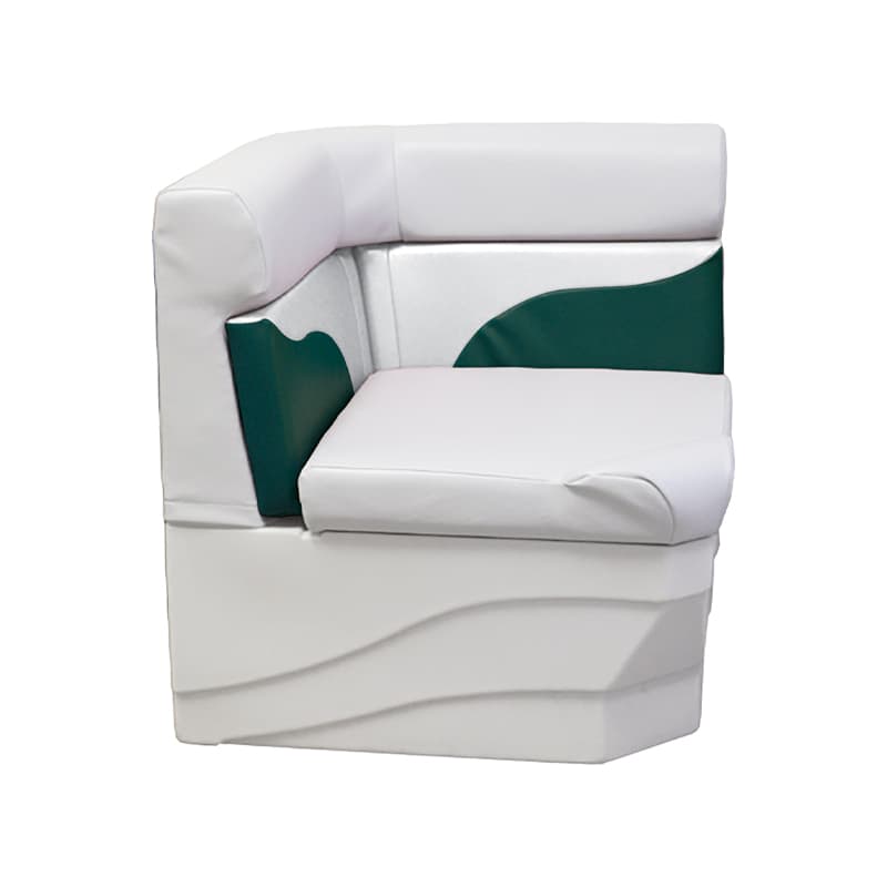 Designer Series 27” Corner (White with Green Accent)