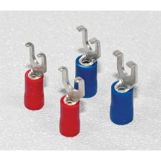 Vinyl Insulated Flanged Block Spade (16-14 AWG, Stud Size: #10, Blue)