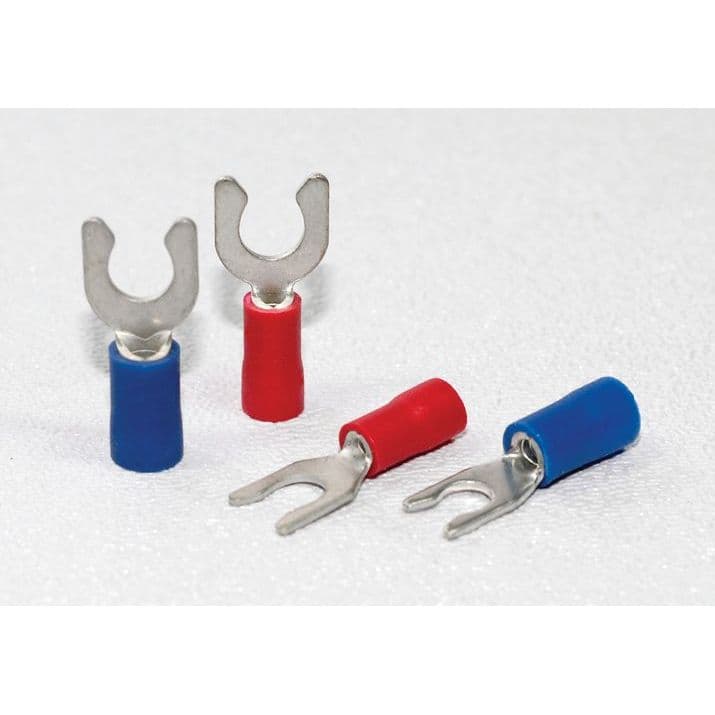 Vinyl Insulated Snap Spades (16-14 AWG, Stud Size: #6, Blue)