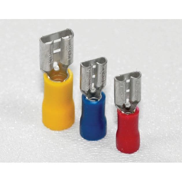 Vinyl Insulated Quick Slides (16-14 AWG - .187, Blue, Female)