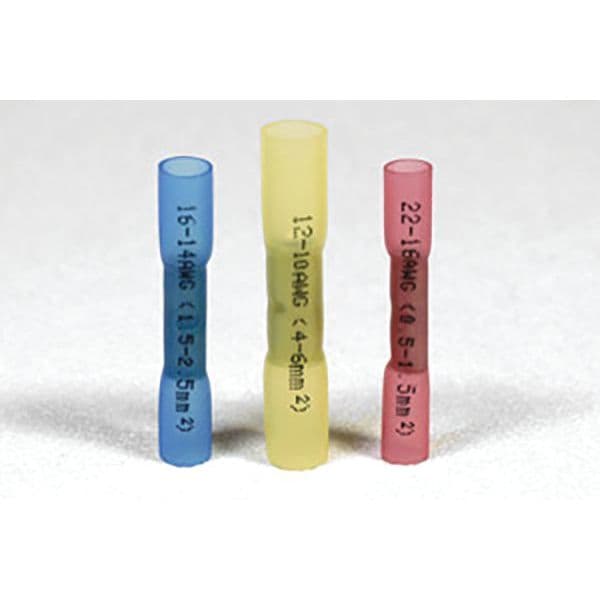 Heat Shrink Insulated Butt Splice Connectors (16-14 AWG, Blue)