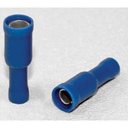 Heat Shrink Insulated Bullet-End Female Connectors (16-14 AWG, Blue)