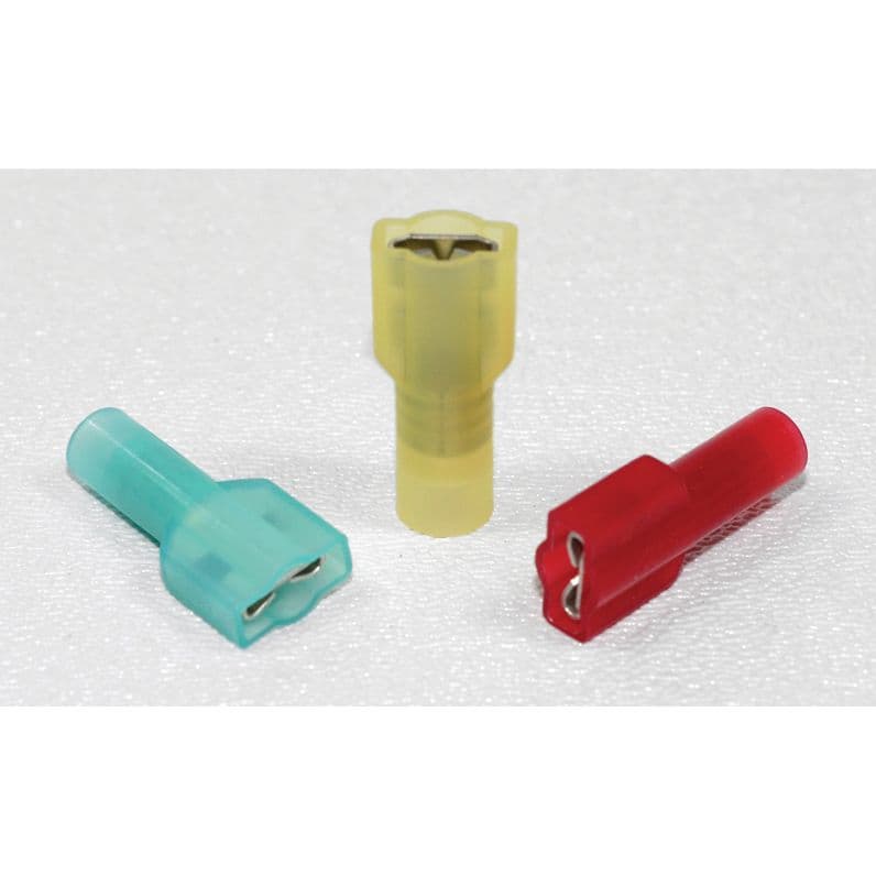 Heat Shrink Insulated Female Quick-Slides (22-16 AWG, Red)