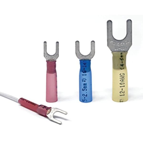 Heat Shrink Insulated Spade/Fork (22-16 AWG - #8, Red)