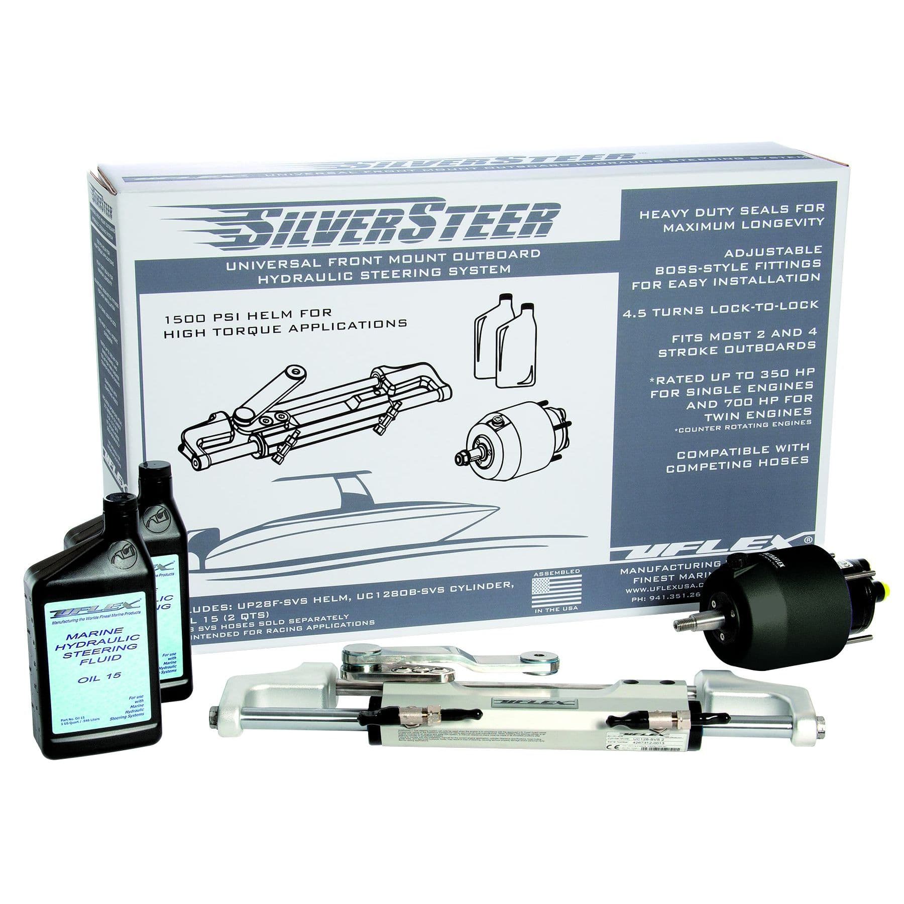 SilverSteer Hydraulic Steering Package with UP25F-SVS Helm Pump and UC128-SVS/1 Cylinder