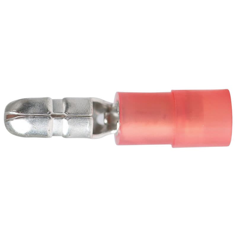 Nylon Male Snap Plug - AWG 22-18, Color Red