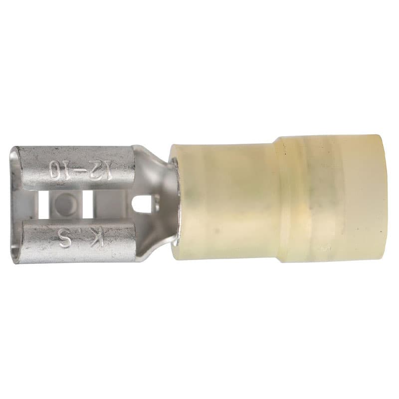 Nylon Female Disconnect - AWG 12-10, Tab Size .250, Color Yellow