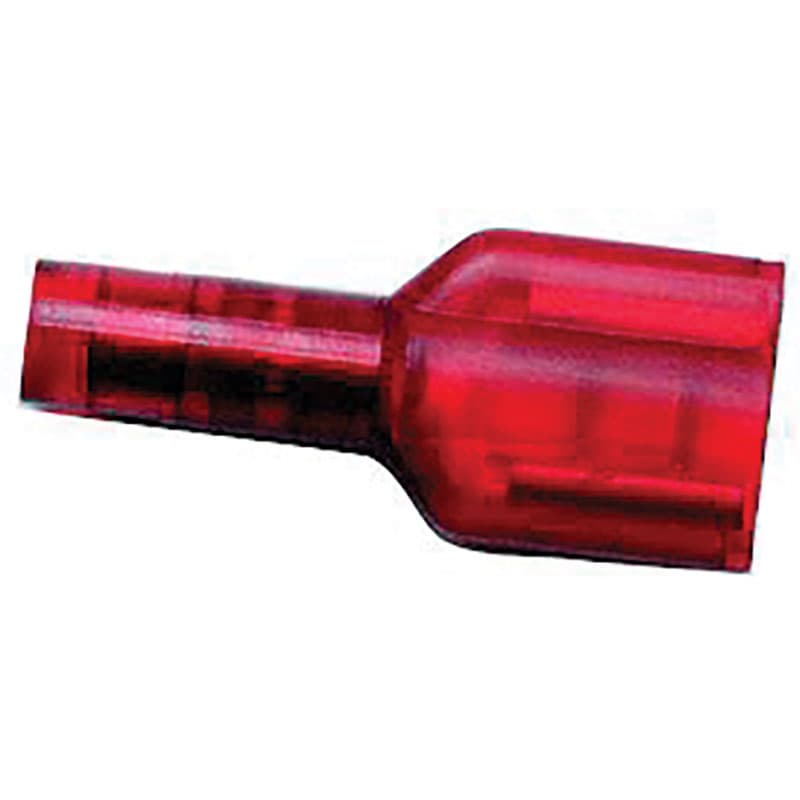 Nylon Fully Insulated Male Disconnect - AWG 22-18, Tab Size .250, Color Red