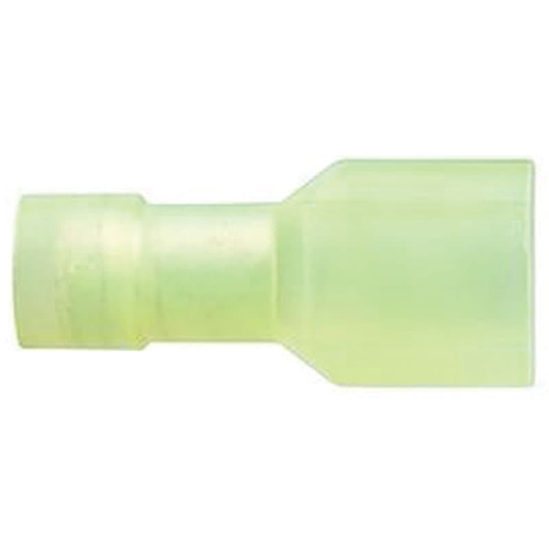 Nylon Fully Insulated Male Disconnect - AWG 12-10, Tab Size .250, Color Yellow