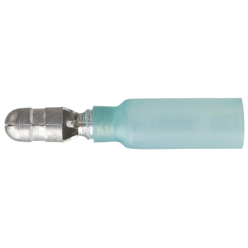 Heat Shrink Male Snap Plug - AWG 16-14, Color Blue