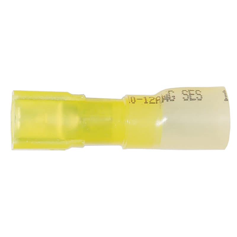 Heat Shrink Female Disconnect - AWG 12-10, Tab Size .250, Color Yellow