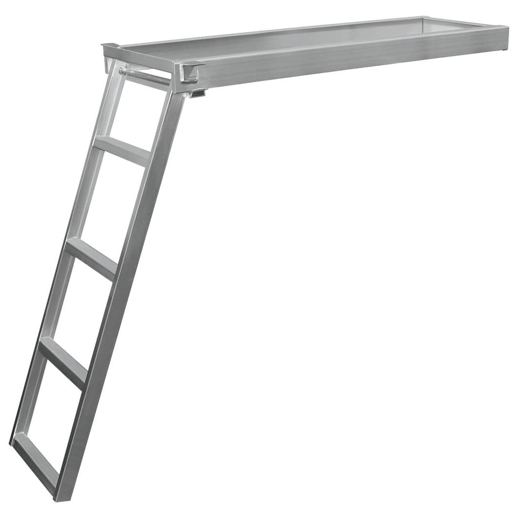 Round Front Under-Deck Pontoon Ladder (4-Step)