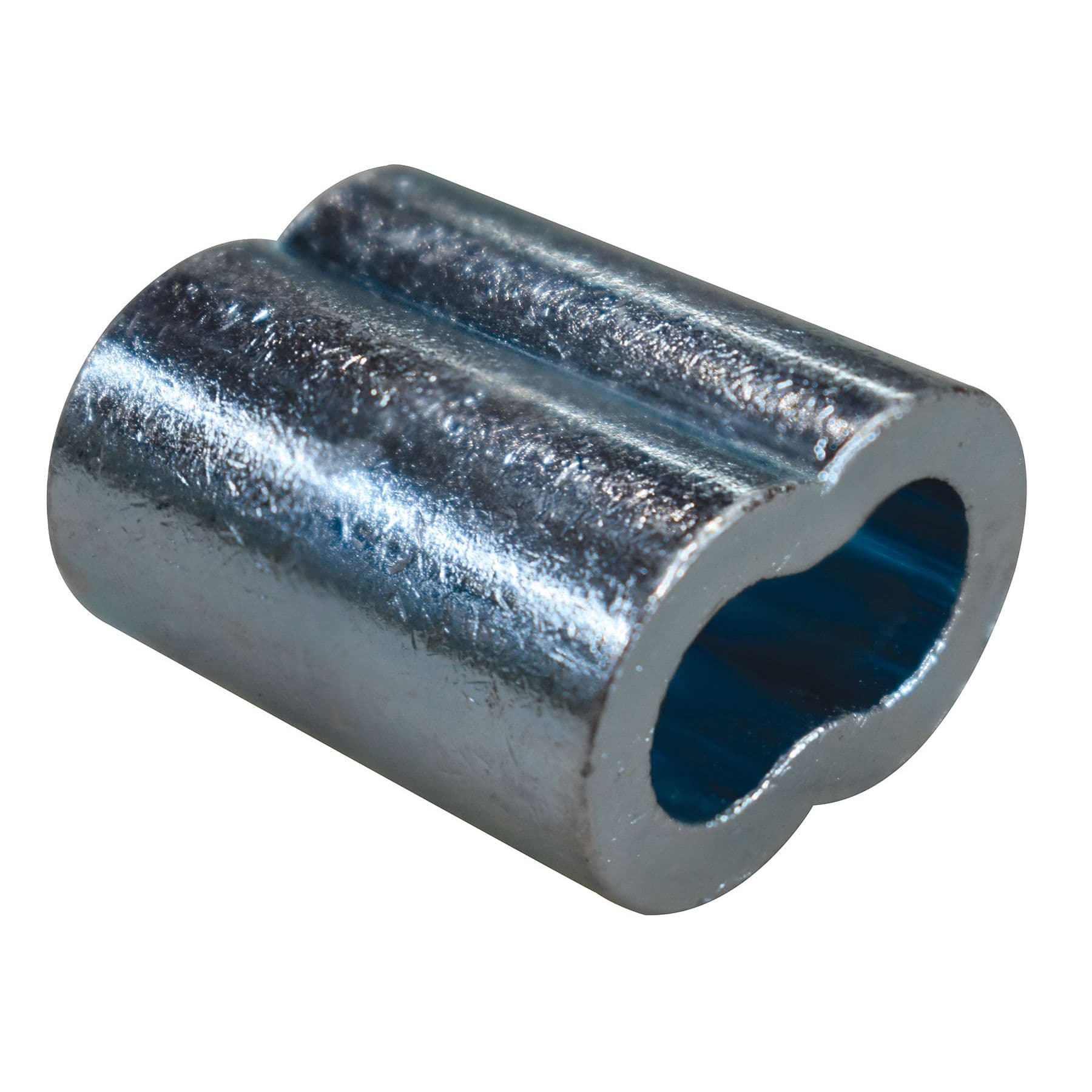 Copper Duplex Oval Sleeve - Zinc Plated (7/32”)