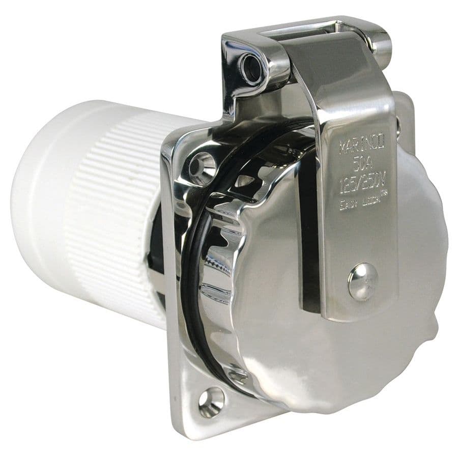 Stainless Steel Power Inlet (50A, 125/250V)