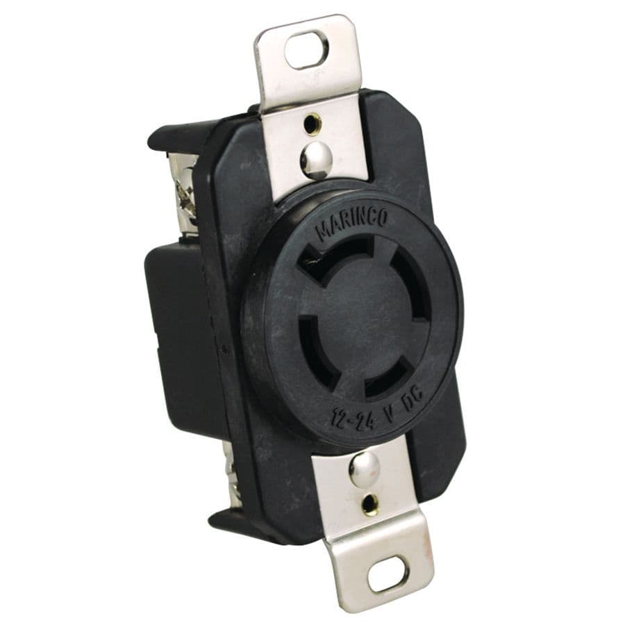 4-Wire 12/24V Locking Charging/Trolling System Receptacle