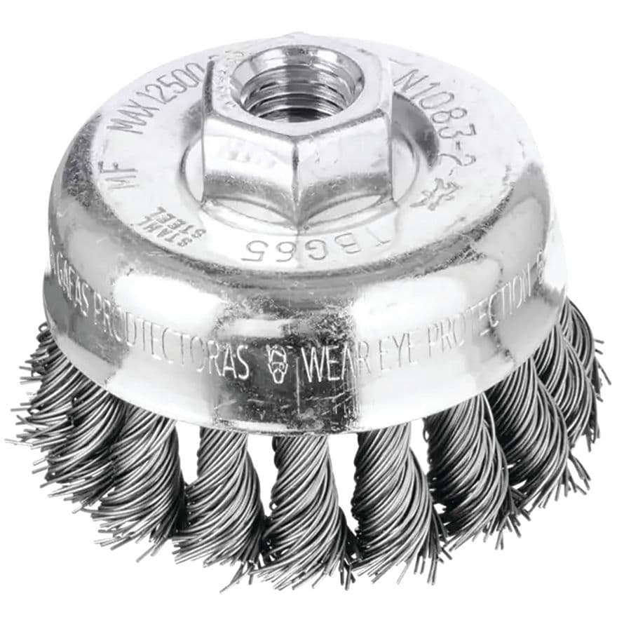 Knot Cup Brush - Standard Twist (Carbon Steel Wire, Single Row)