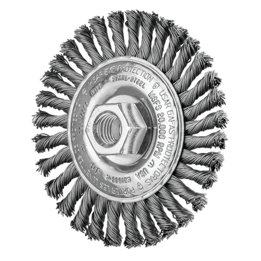 Knot Wheel Brush - Stringer Bead Twist (Carbon Steel Wire)