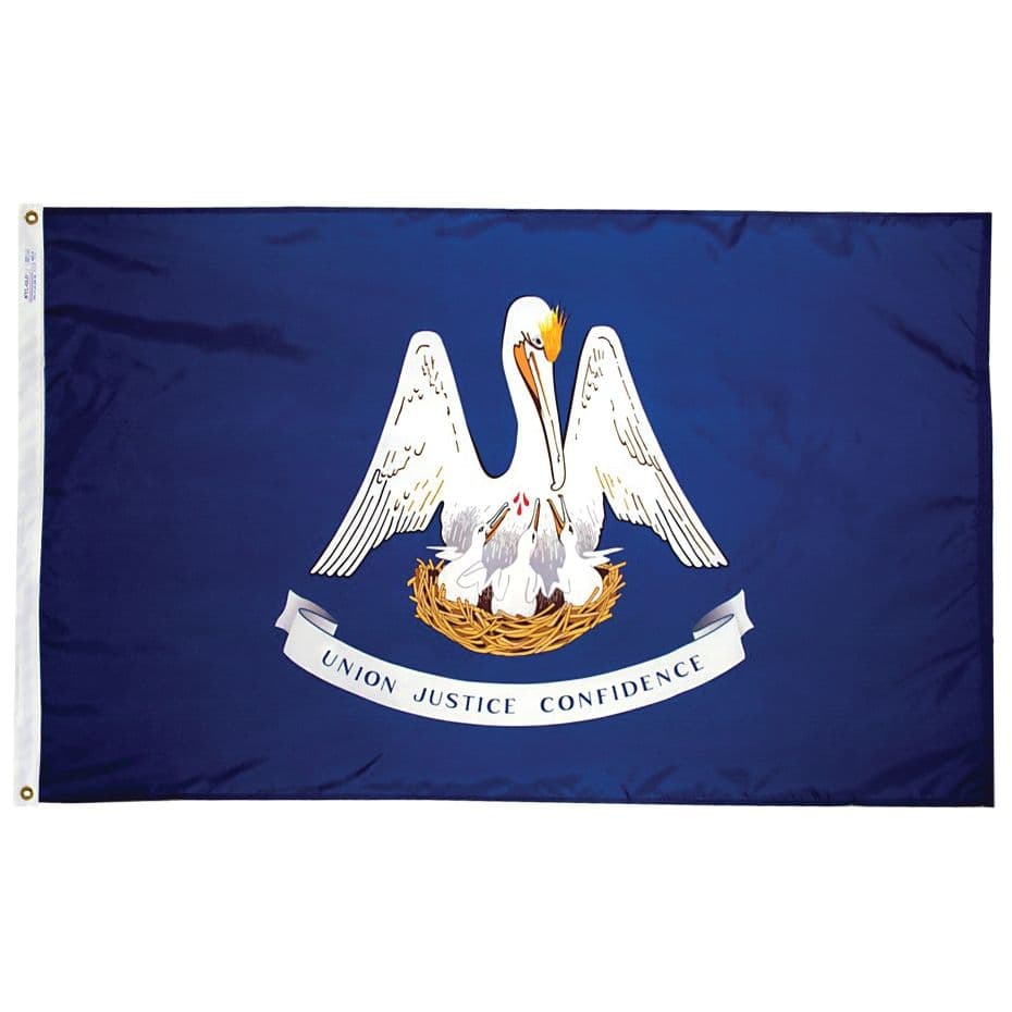 Nylon Design Flag (Louisiana, 24” x 36”)