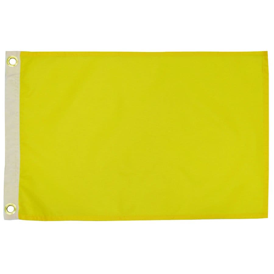 Nylon Design Flag (Solid Yellow, 12” x 18”)