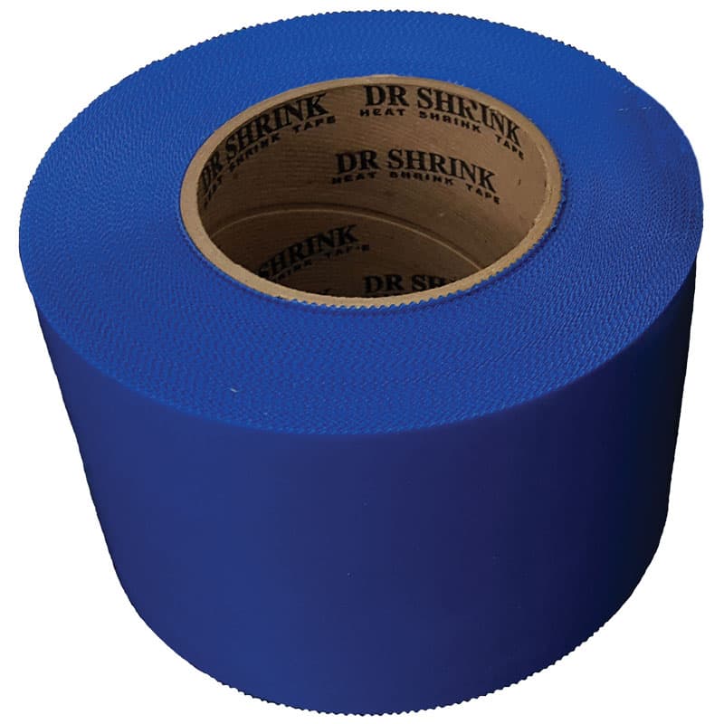 Heat Shrink Tape with Serrated Edge - 9 Mil (4” x 180’, Blue)