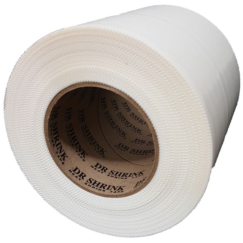 Heat Shrink Tape with Serrated Edge - 9 Mil (6” x 180’, White)