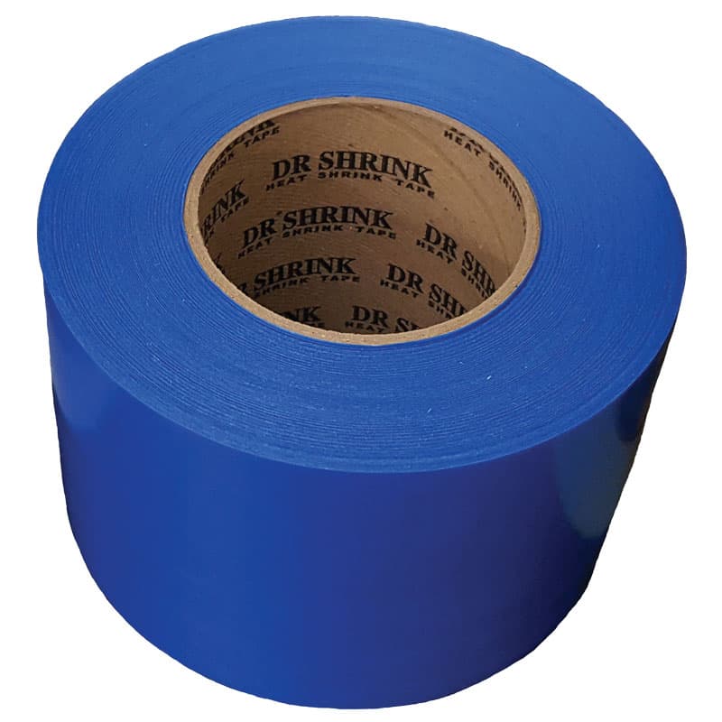 Heat Shrink Tape with Serrated Edge - 9 Mil (6” x 180’, Blue)