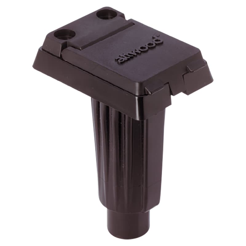 Square Plug-In Base for Straight Poles (2-Pin)