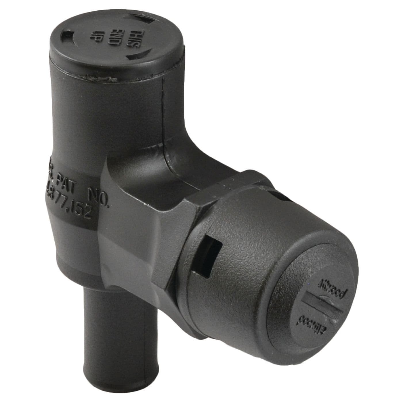 90° P-Trap Fuel Tank Vent (Black Vent Head)