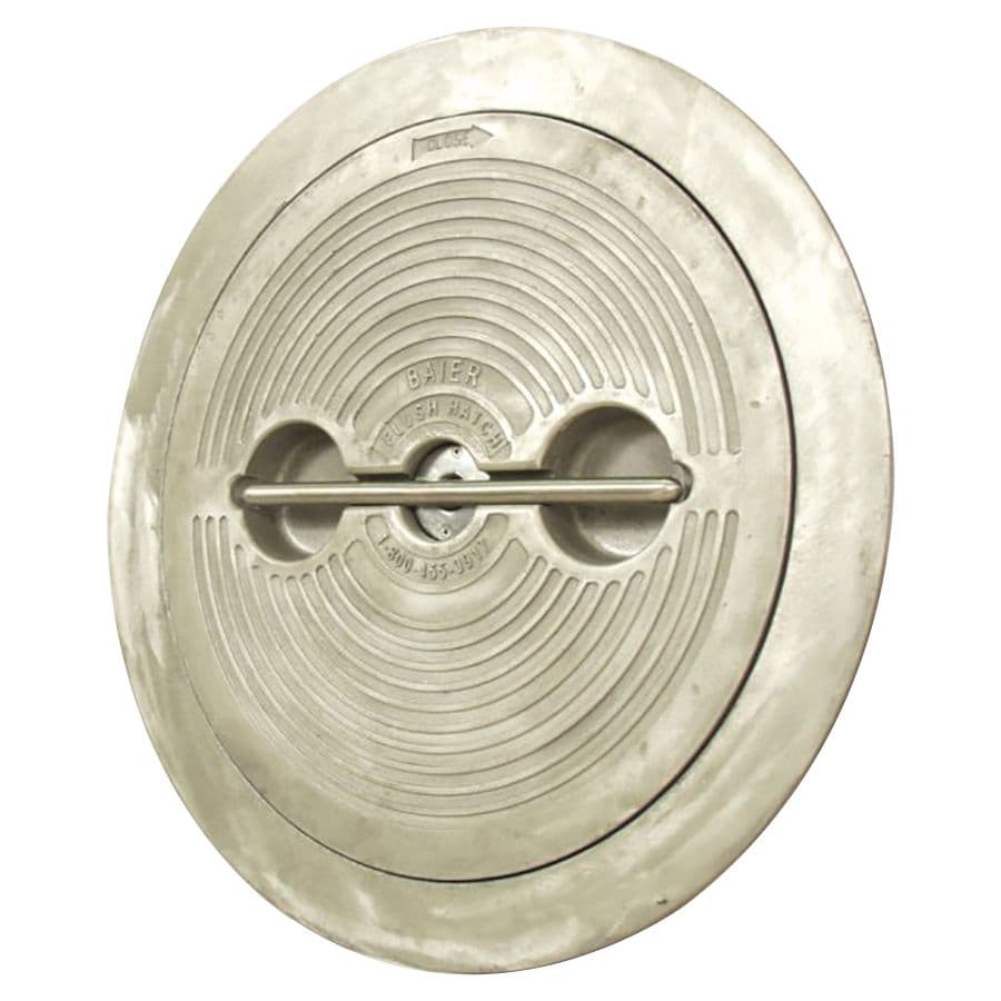 Flush T-Handle Strongback 20” Round Aluminum Hatch (Galvanized Steel Deck Ring)