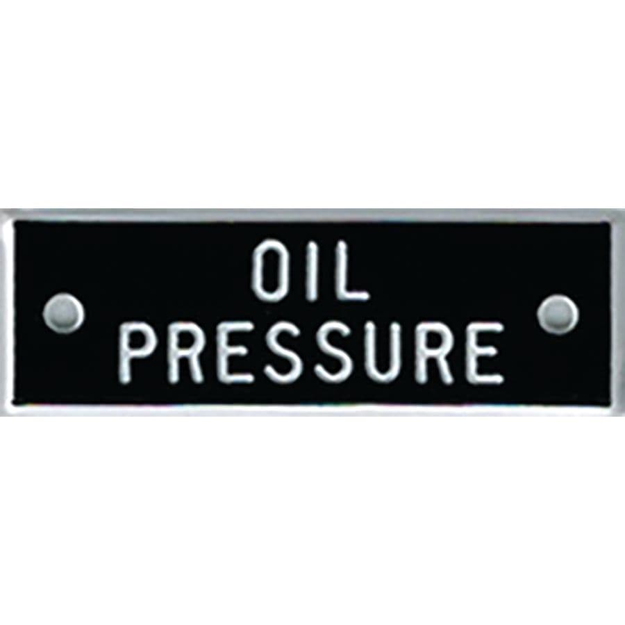 Identi-Plates™ Oil Pressure