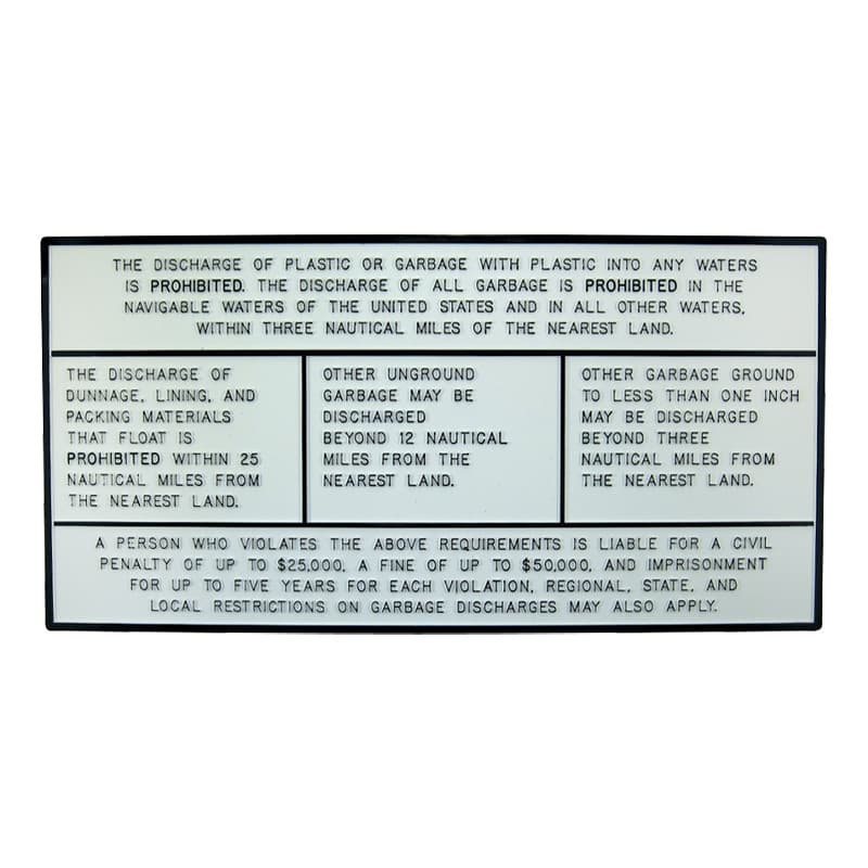 Pollution Control Plaque