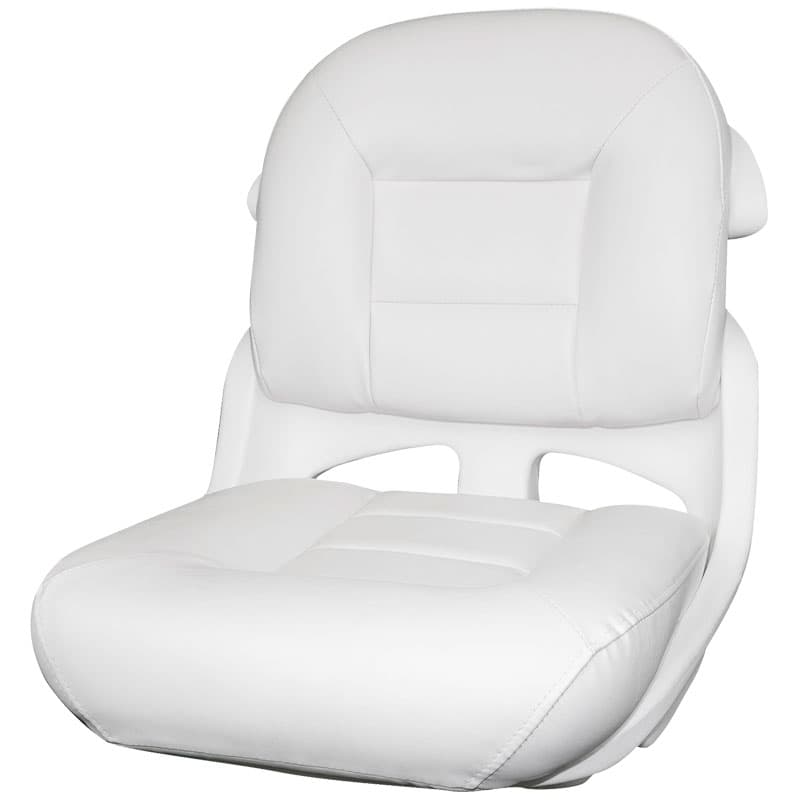 Fisherman's Armless Low-Back Helm Seat - White