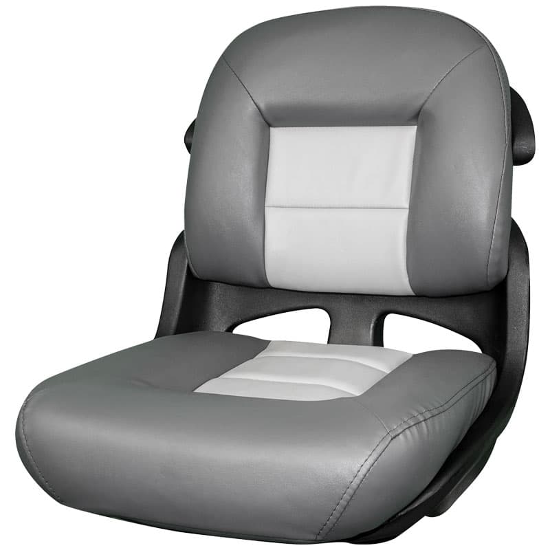 Fisherman's Armless Low-Back Helm Seat - Charcoal/Gray