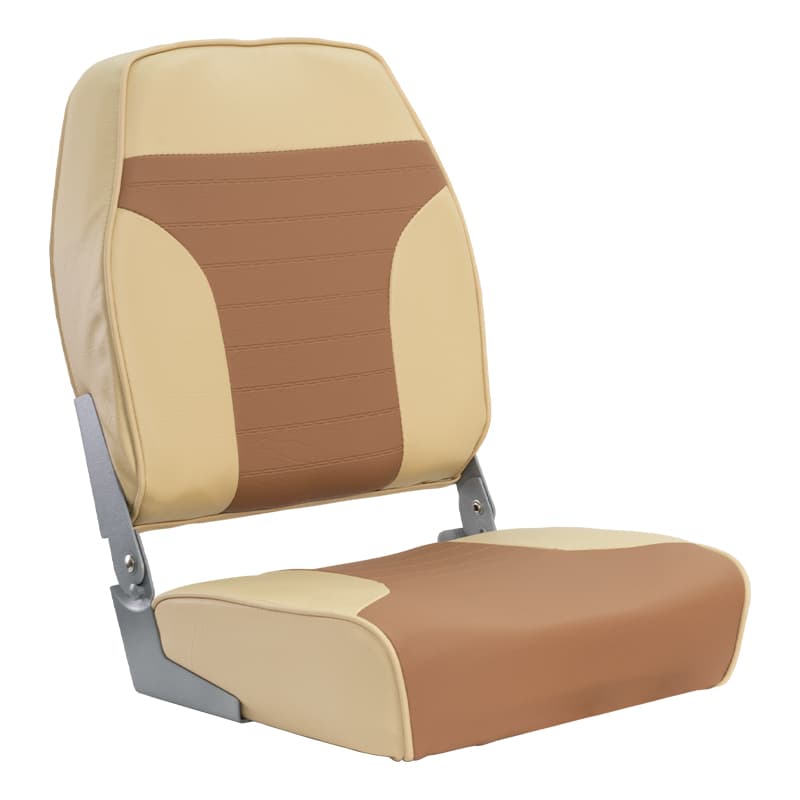 Economy High-Back Folding Seats - Sand/Brown
