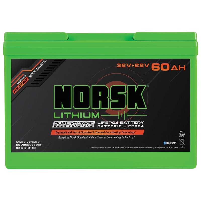 Lithium Iron Phosphate (LiFePo4) Dual-Voltage Battery - 60 AH
