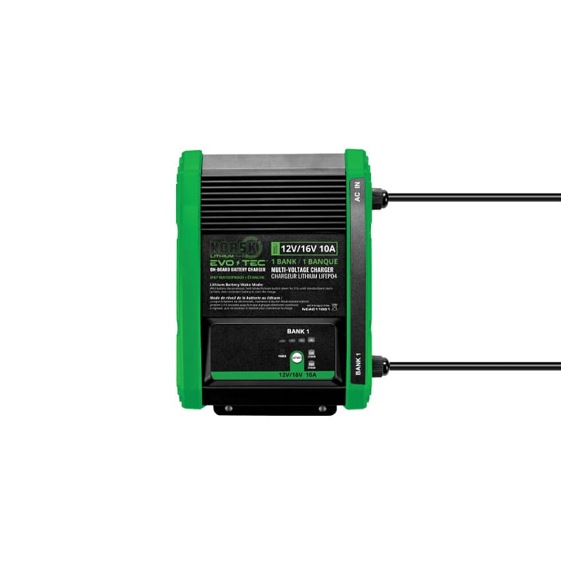 Evo-Tec™ On-Board Battery Charger - Selectable Voltage - 1 Bank (12V/16V @ 10A)