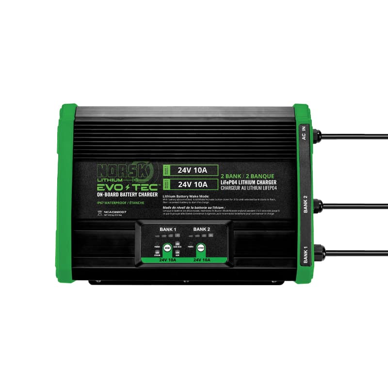 Evo-Tec™ On-Board Battery Charger - 2 Banks (24V @ 10A)