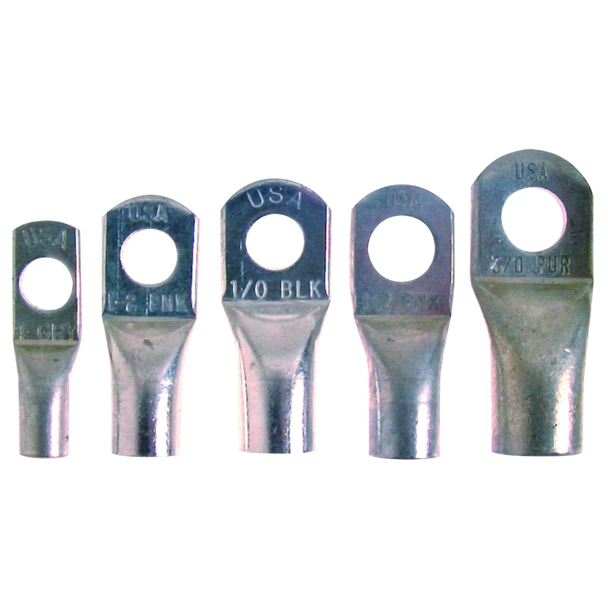 Extra Heavy Duty Tin-Plated Copper Lugs (4 Gauge, 5/16” Stud Hole)