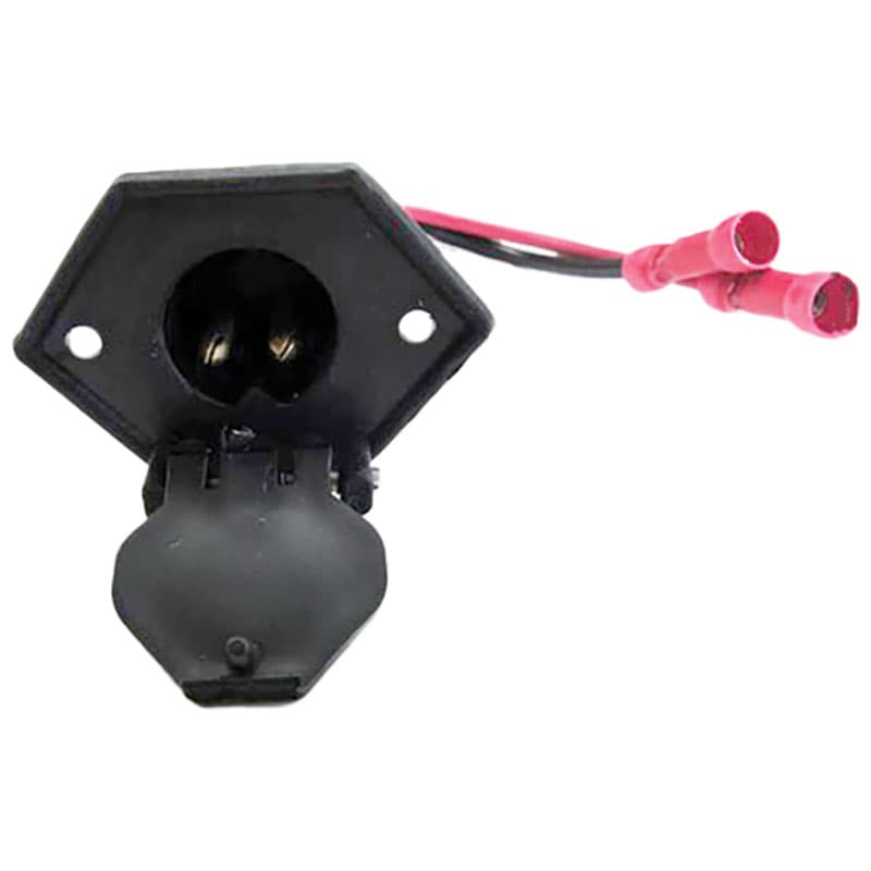 V-Groove Trolling Motor Female Receptacle with Butt Connectors