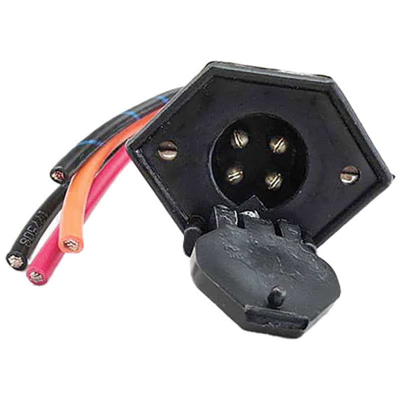V-Groove Trolling Motor Female Receptacle without Butt Connectors
